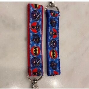 Batman Wrist‎ Lanyard Keychains - Comic Book Superhero Key Fob Set